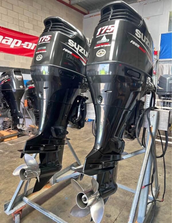 Twin Pair Suzuki DF175 175HP 4-Stroke Used Outboard Motors – 2018 – 116 Hours