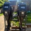 Twin Mercury 40HP 4-Stroke Used Outboard Motors – 2017 – 123/124 Hours – Long Shaft